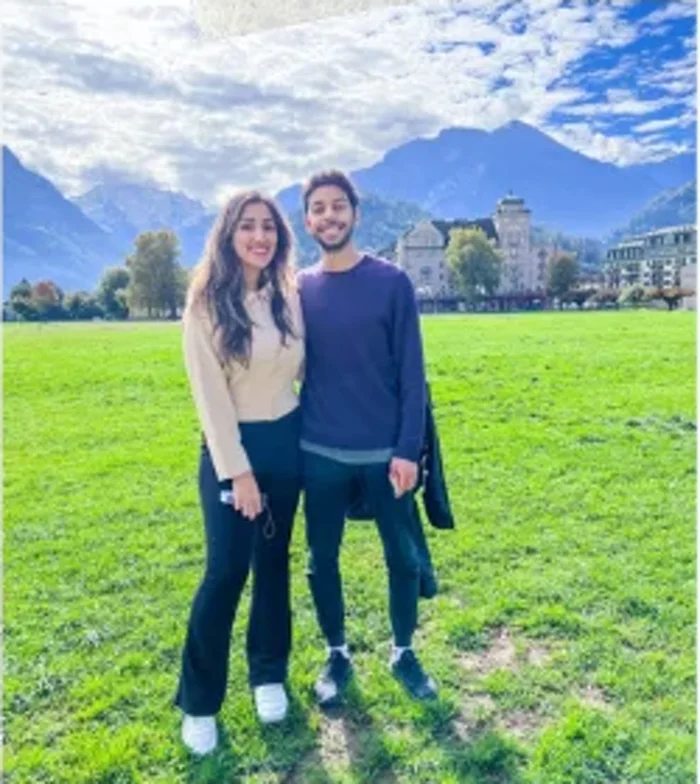 Zoha and Shahzeb traveling together in Switzerland