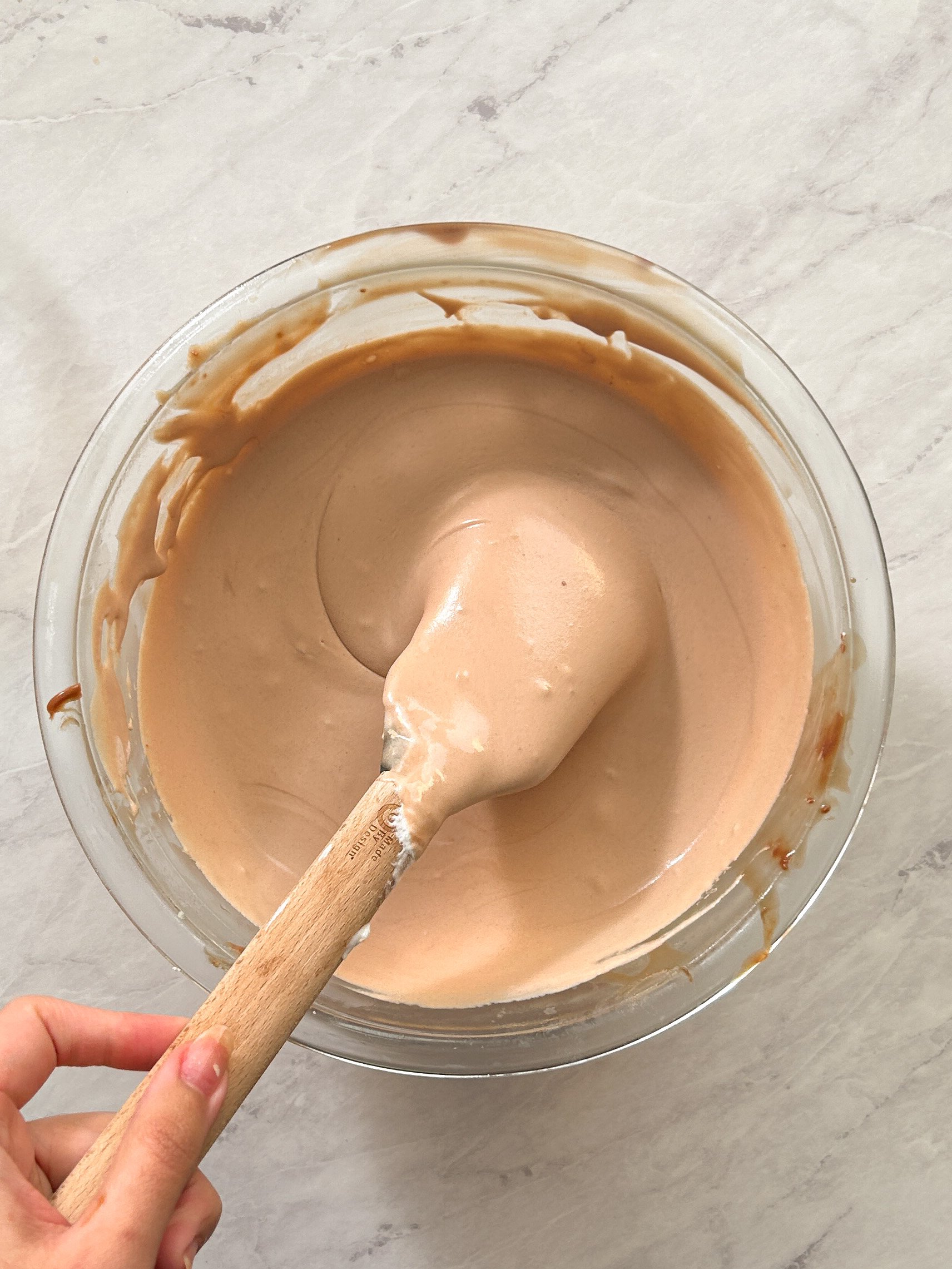 light and airy chocolate mousse in a glass bowl