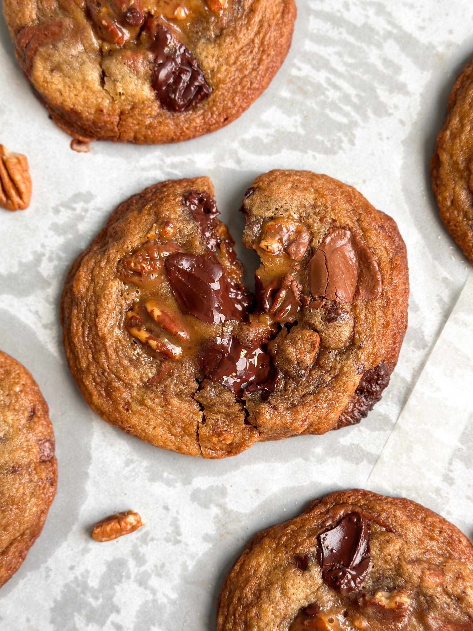 Salted Caramel Pecan Chocolate Chip Cookies BAKE WITH ZOHA