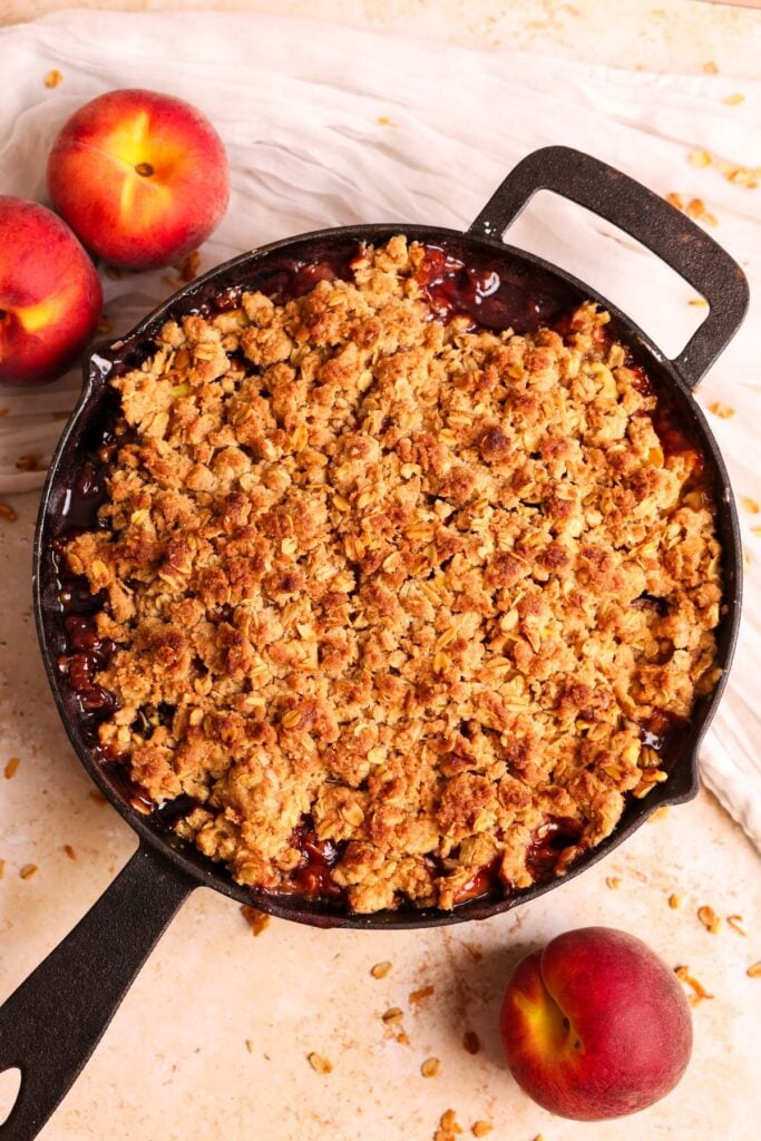 Easy Peach Crumble (Crisp) BAKE WITH ZOHA