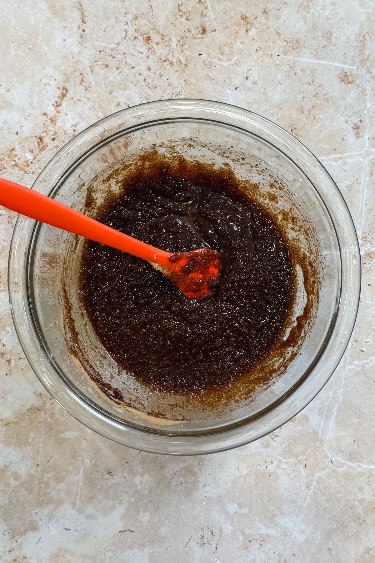 cinnamon and brown sugar filling mixed in a glass bowl