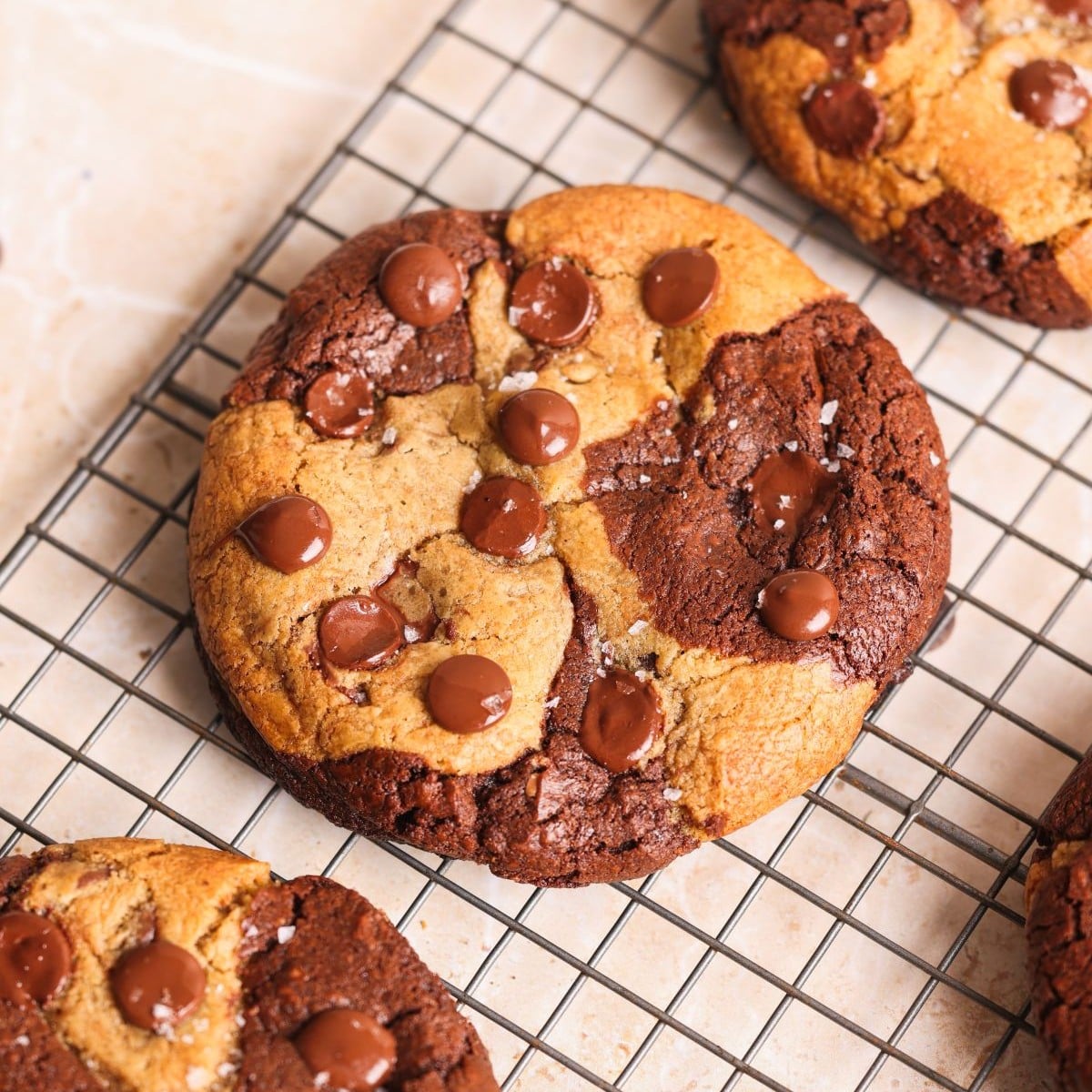 Thick And Fudgy Brookie Cookies (Crumbl Style) - BAKE WITH ZOHA