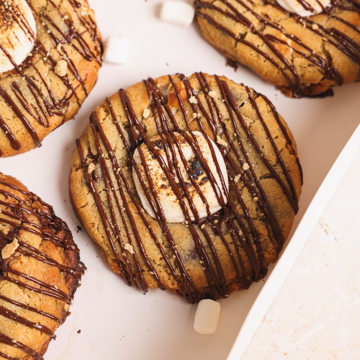 Thick And Chewy S'mores Cookies (Crumbl Style) - BAKE WITH ZOHA